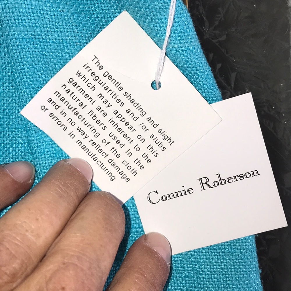 Connie Roberson Tiffany Blue Silk Skirt Sz 12 - Picture 2 of 7